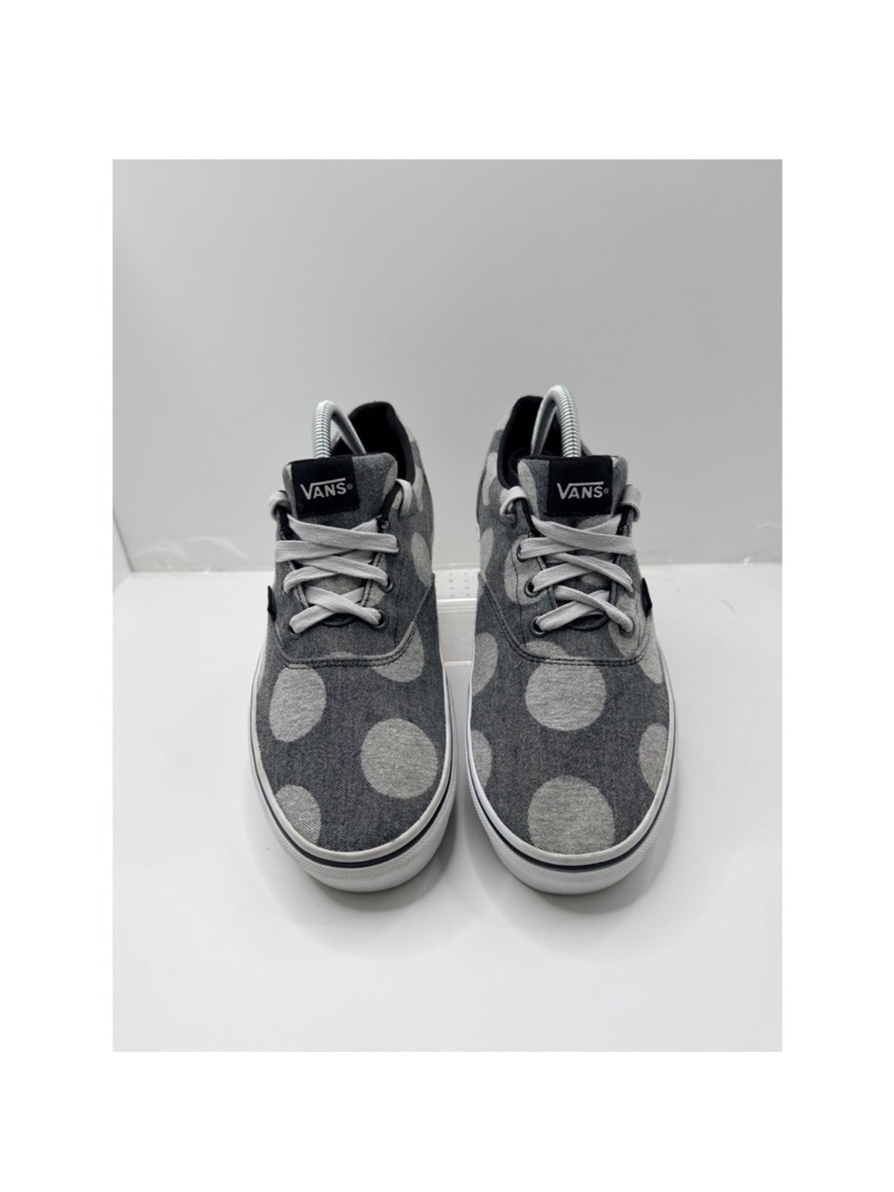 Vans Gray Polka Dot Canvas Sneakers
